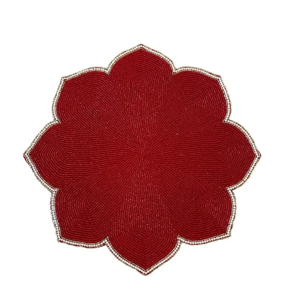 TAHARI Glass Beaded Charger Placemat 15